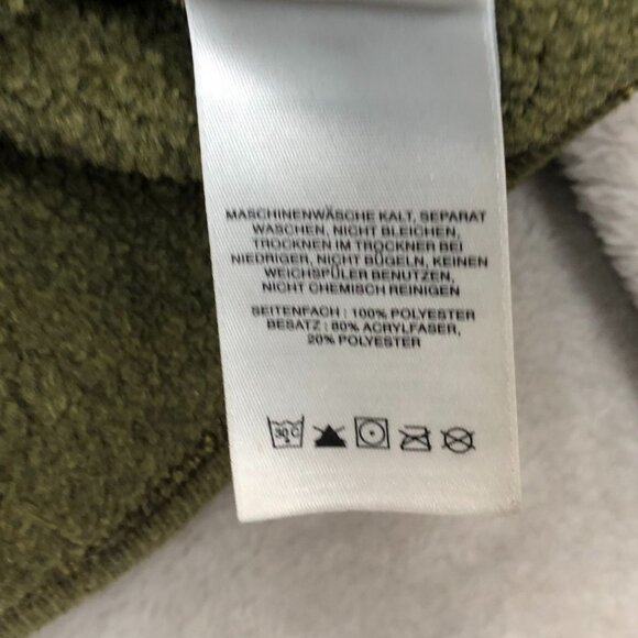 Columbia Men Jacket Large Pullover Sherpa Lined Cozy Green 1/4 Zip Fleece Casual - Picture 9 of 12